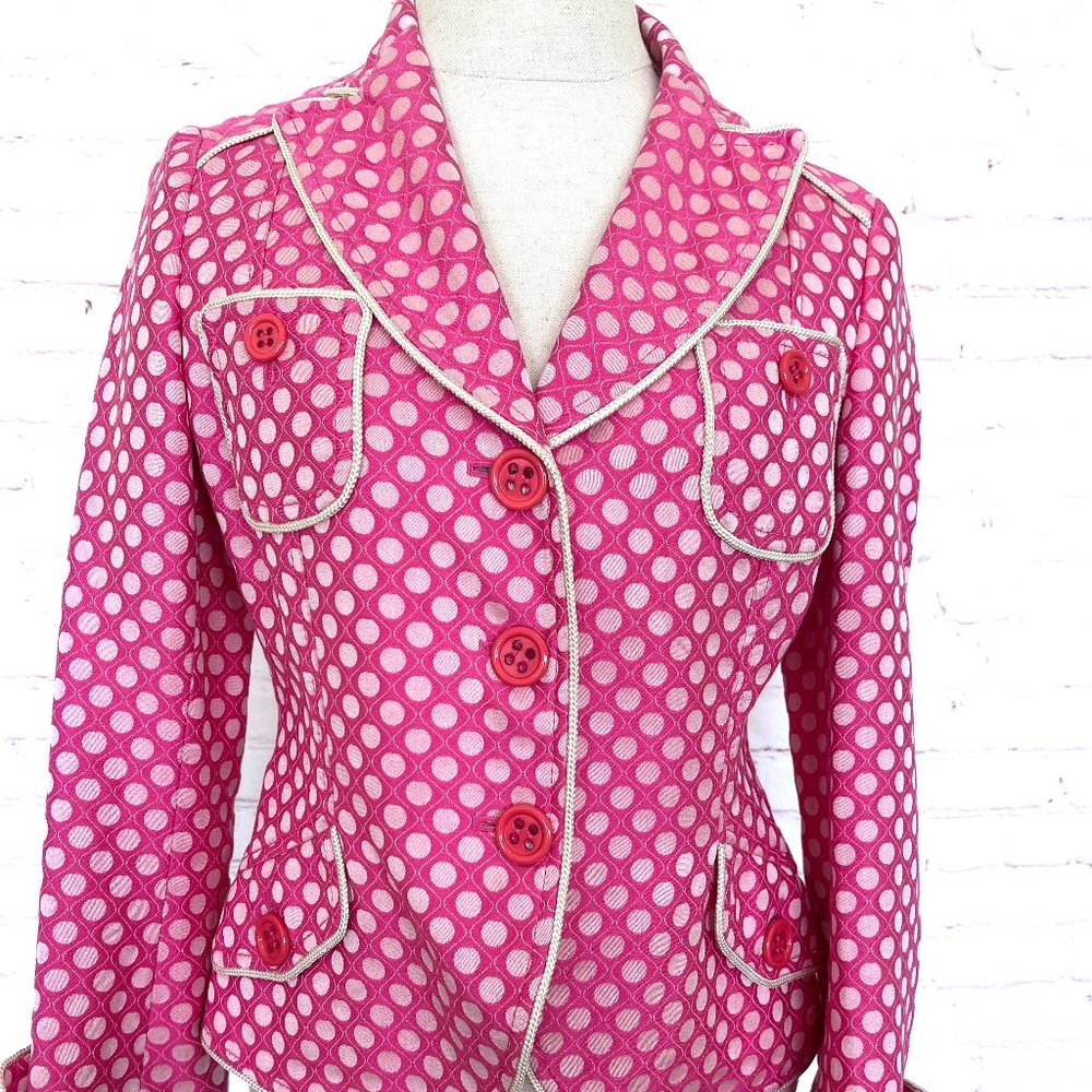【送料&関税込】Moschino Blazer In Pink Viscose Blend Moschino Bunny Jacket - irvrsbl